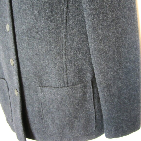 Lands End Dark Gray 10 Lambswool Wool Soft Jacket Coat Lined EUC Pockets Blazer - Picture 4 of 9